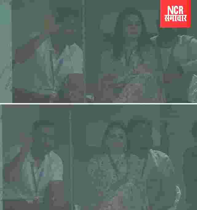 महेंद्र धोनी ने अपनी पत्नी के साथ देखा मैच