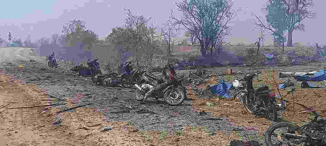 म्यांमार के गांव में हवाई हमले में 100 के मरने की आशंका