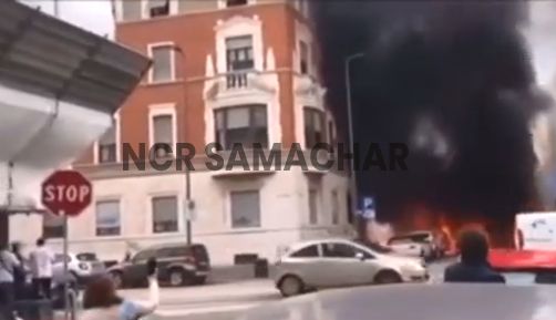 मिलान में भीषण धमाका, कई कारों में लगी आग