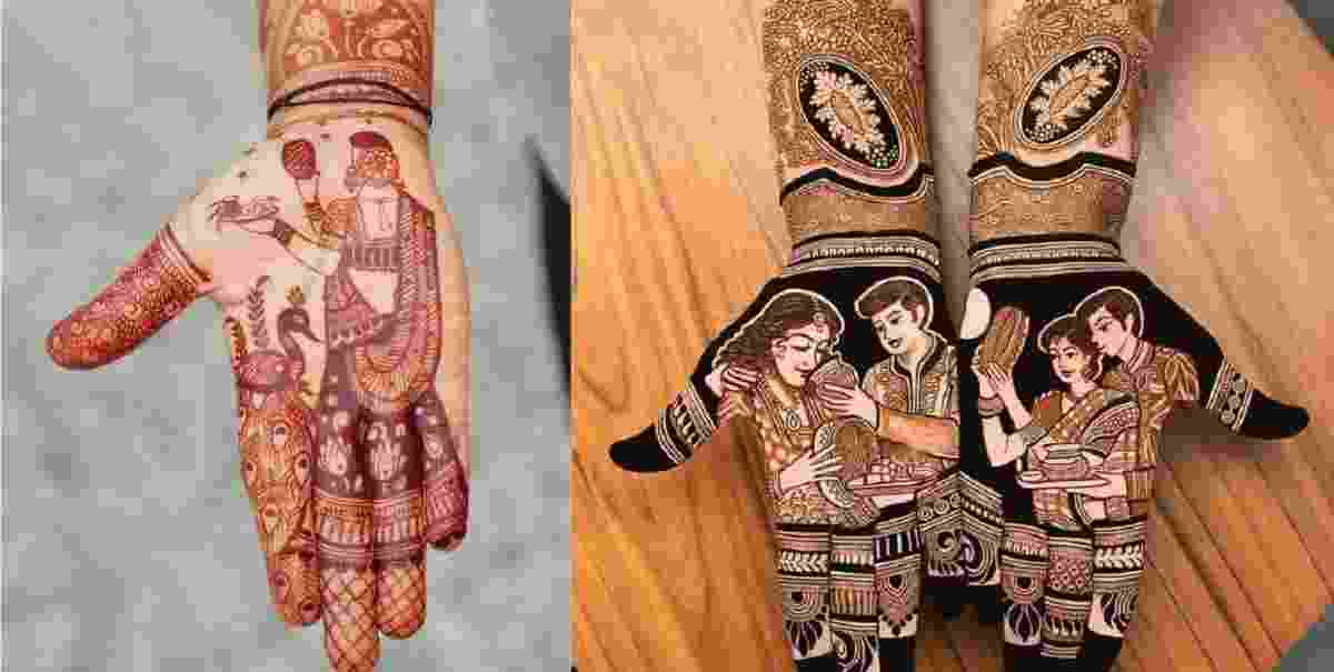  लगवाएं पति और अपनी फोटो वाली मेंहदी